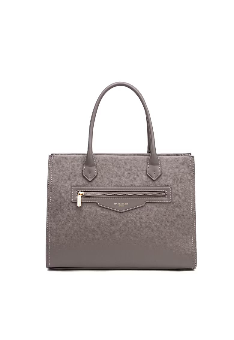 David Jones Geanta shopper din piele ecologica Erisma - Maro inchis