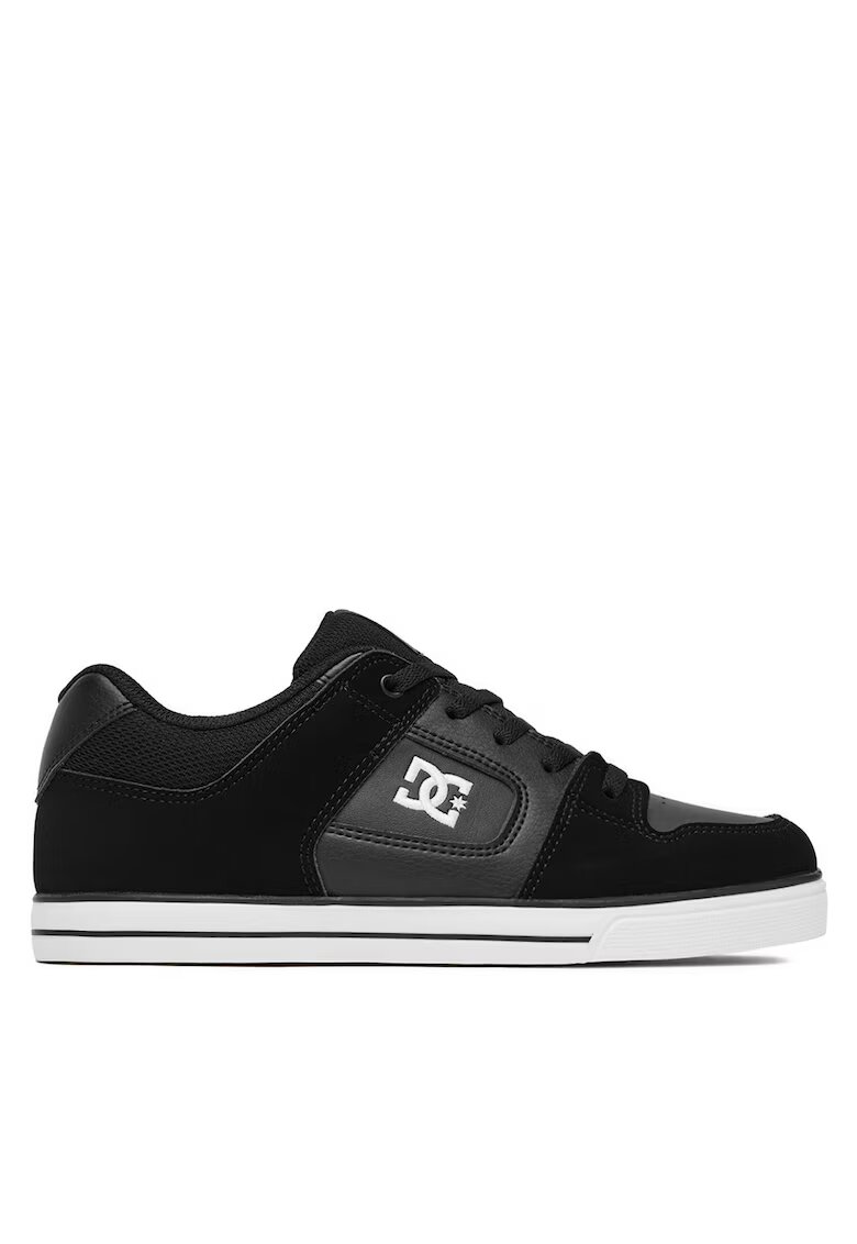DC Shoes Pantofi sport copii - EO-PURE - piele naturala - negru