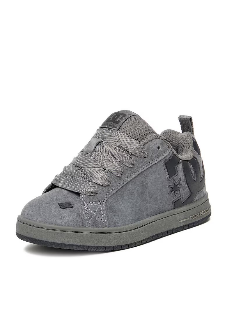 DC Shoes Pantofi sport copii model CEO-V5-10116K-CH - gri - material natural