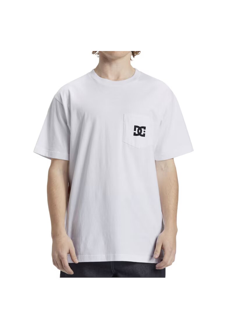 DC Tricou barbati bumbac STAR POCKET ALB - Alb