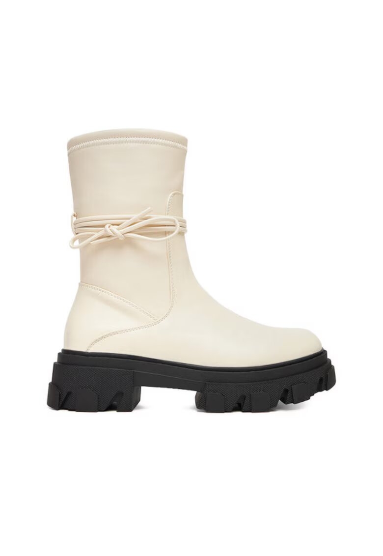 DeeZee Botine dama 13105 - Textil - Ecru