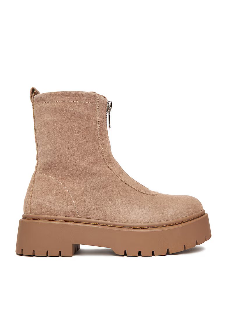 DeeZee Botine dama 13123-13 - Piele naturala - Bej