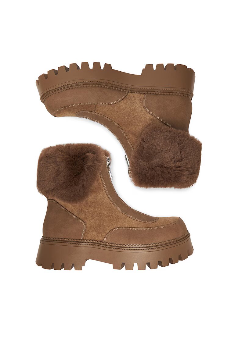 DeeZee Botine dama 19001-1 - Textil - Maro