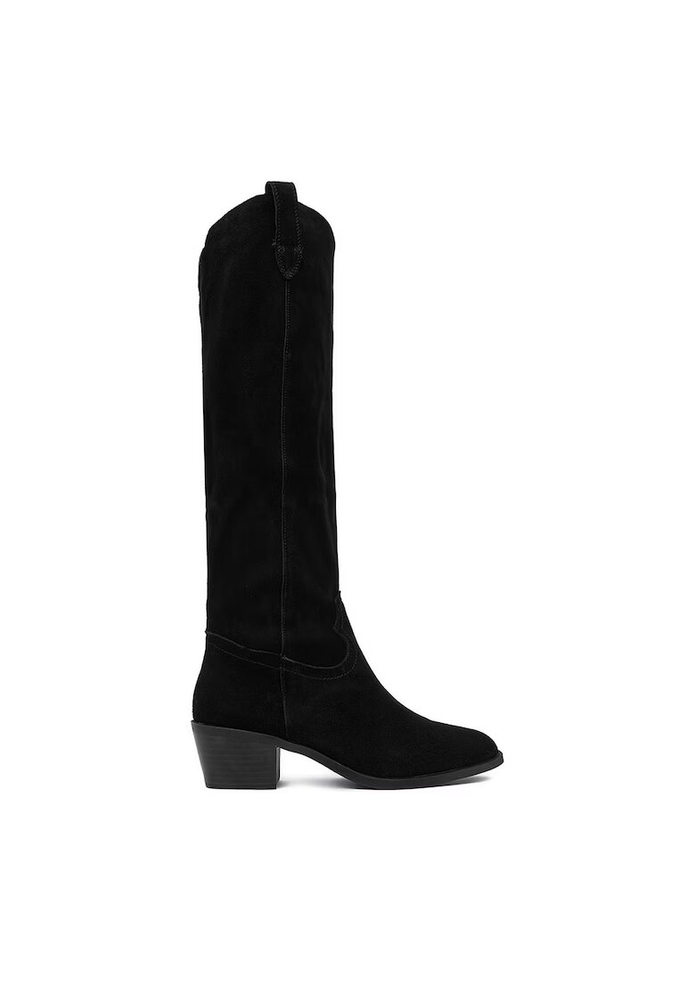 DeeZee Cizme dama - cowboy - piele naturala - negru