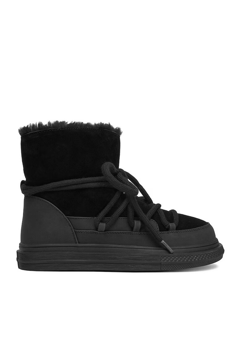 DeeZee Ghete de iarna - DZ-AW16 - piele naturala - negru