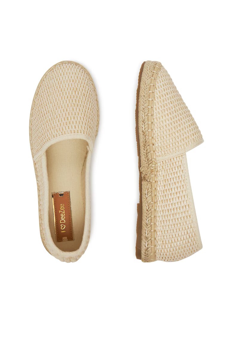 DeeZee Mocasini dama - espadrile bej - tesatura
