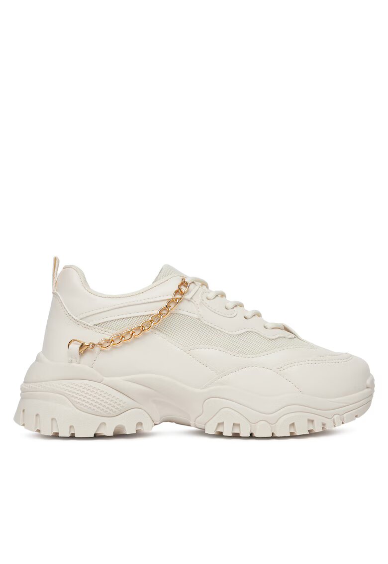 DeeZee Pantofi sport dama - sneakers bej - piele ecologica