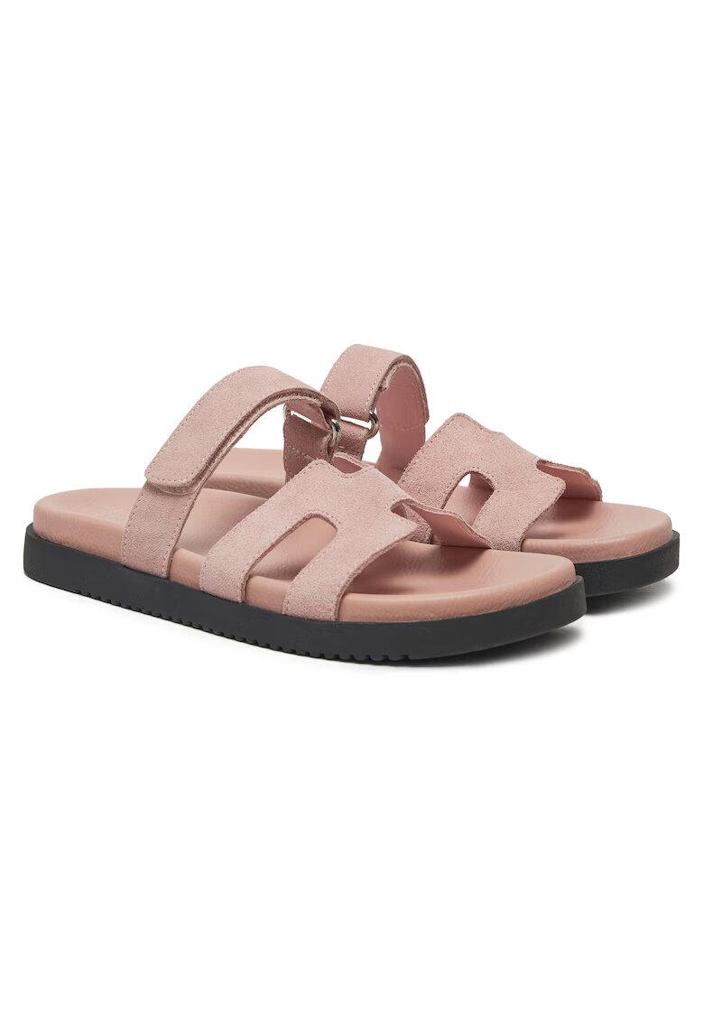 DeeZee Papuci dama - roz - piele naturala
