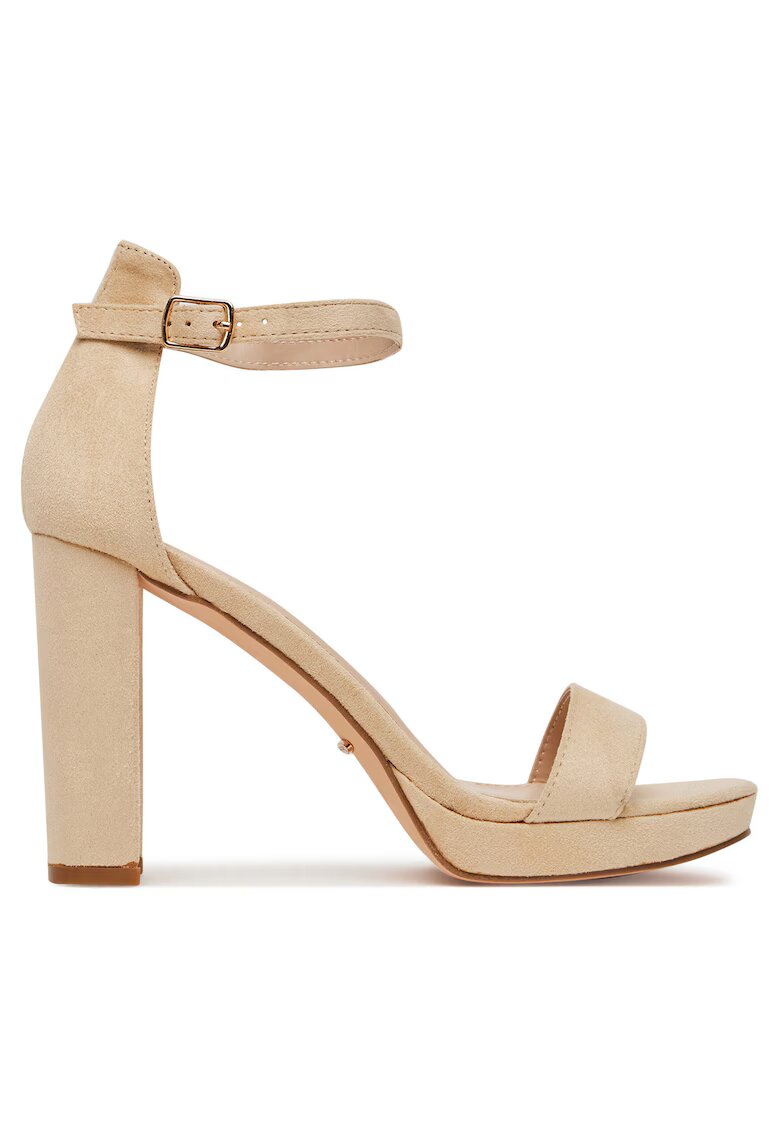 DeeZee Sandale cu toc dama - SE008 - bej