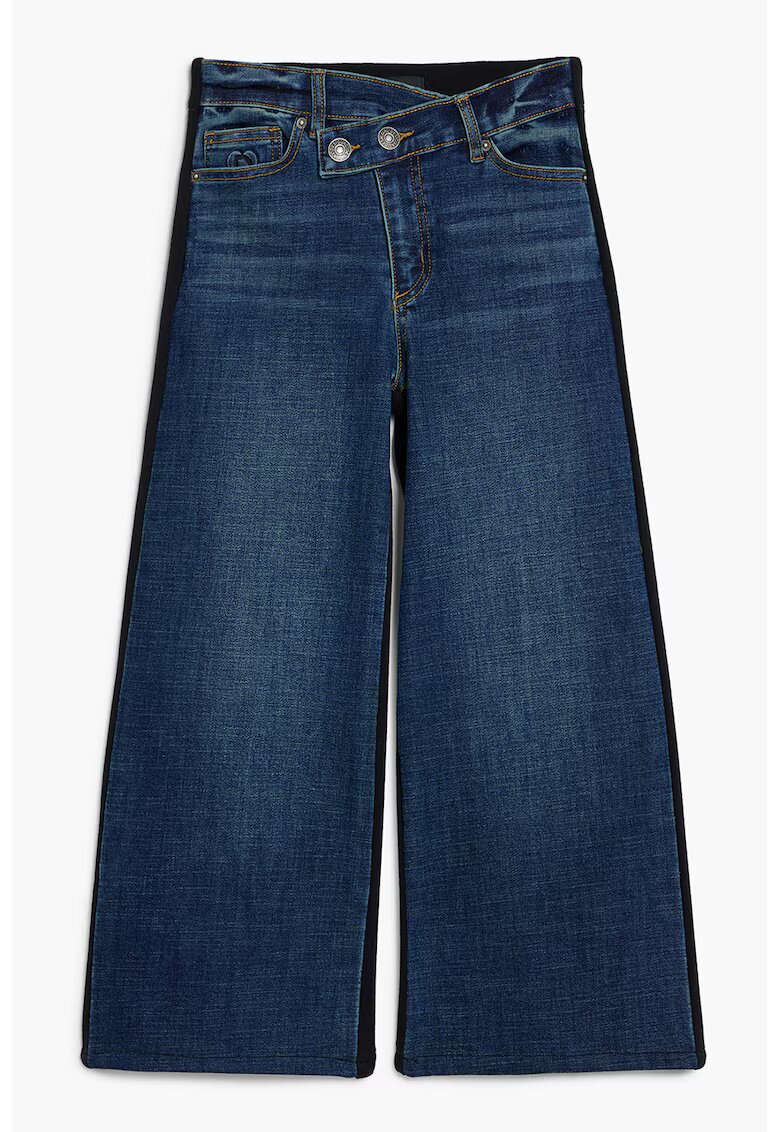 Desigual Blugi cu croiala ampla si aspect decolorat - Negru/Albastru inchis