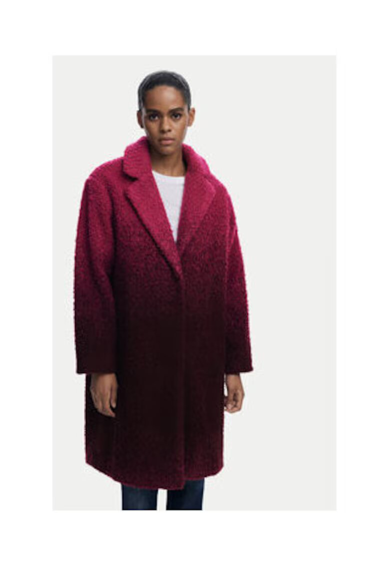 Desigual Palton de iarna dama - bordeaux - roz - acril/poliester