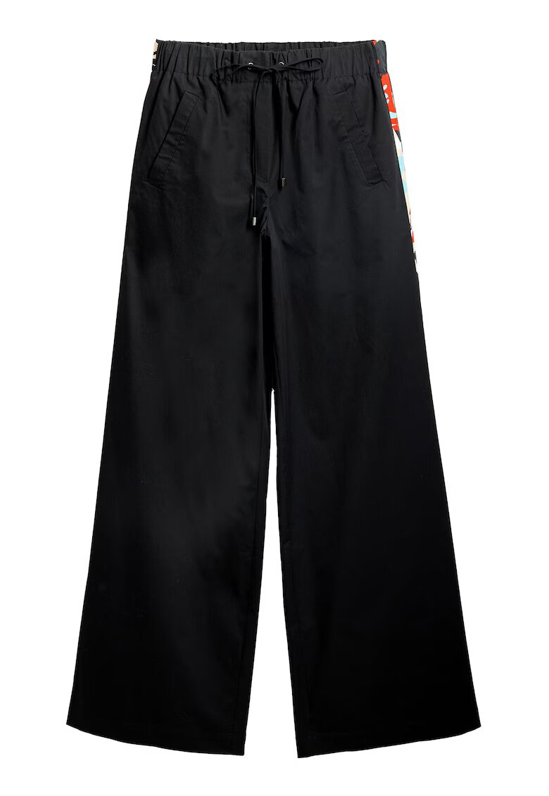 Desigual Pantaloni dama 25SWPW19 - Bumbac - Negru - Negru