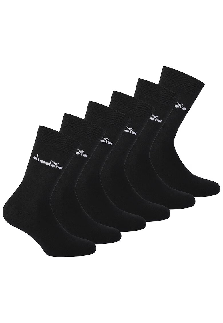 Diadora Set de sosete lungi unisex - 6 perechi - Negru