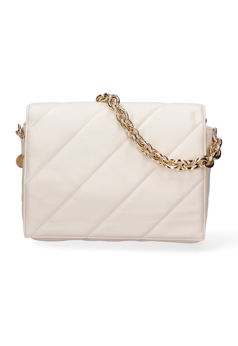 DIANA&CO Geanta crossbody de piele ecologica cu bareta lant - Bej