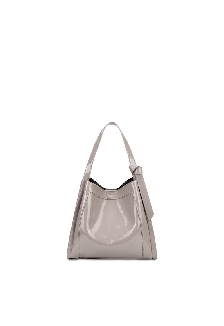 DIANA&CO Geanta cu aspect lucios Velvetia Prime - Maro taupe