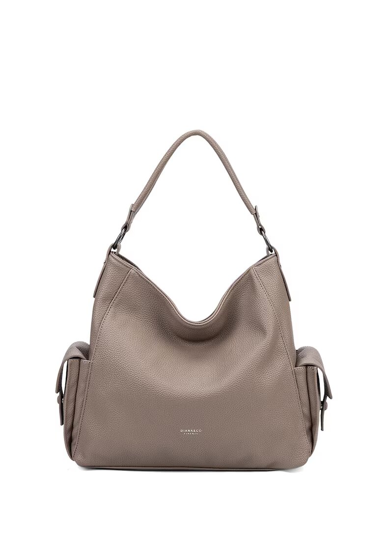 DIANA&CO Geanta hobo din piele ecologica Eloria Ultra - Maro taupe