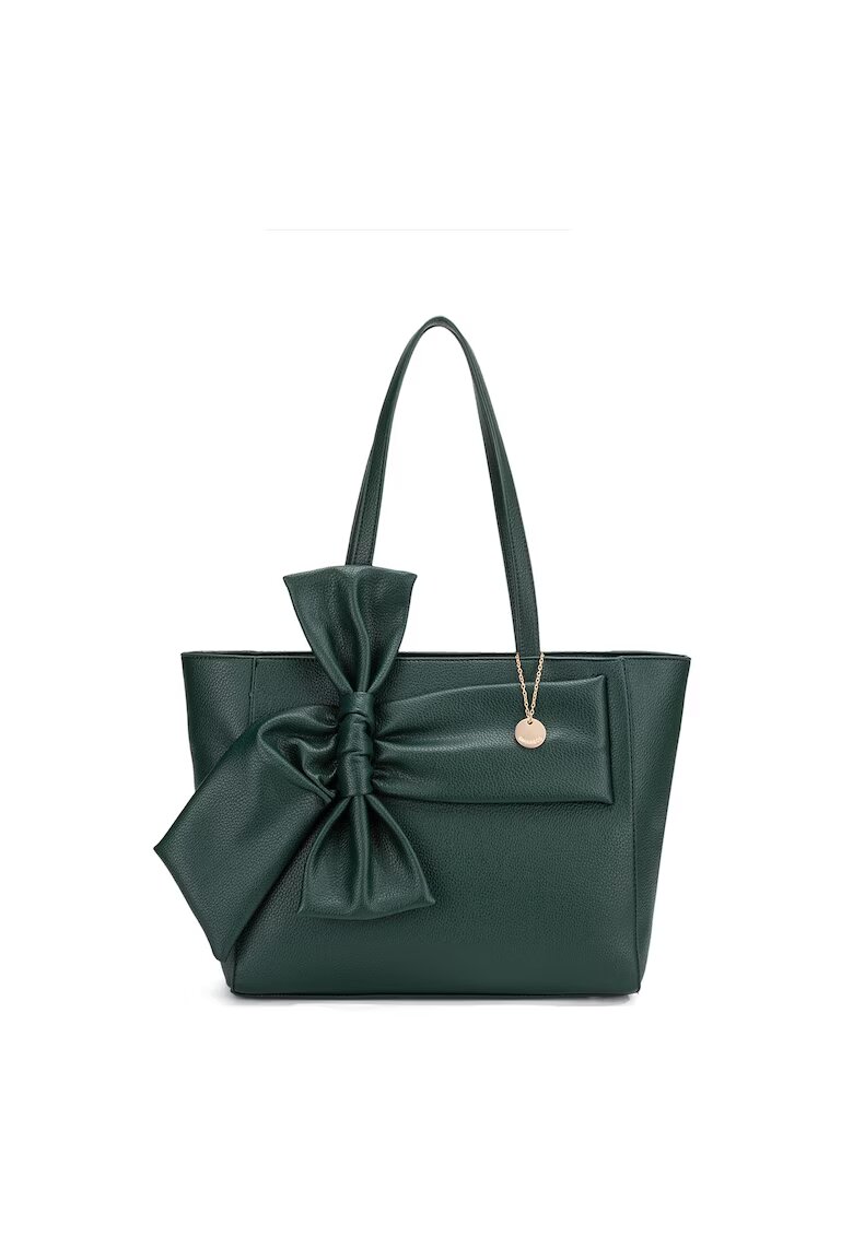 DIANA&CO Geanta shopper cu fermoar Velvetine Elite - Verde