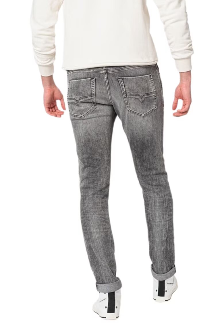 Diesel Blugi barbati gri - bumbac - stil drept - lungime lunga -