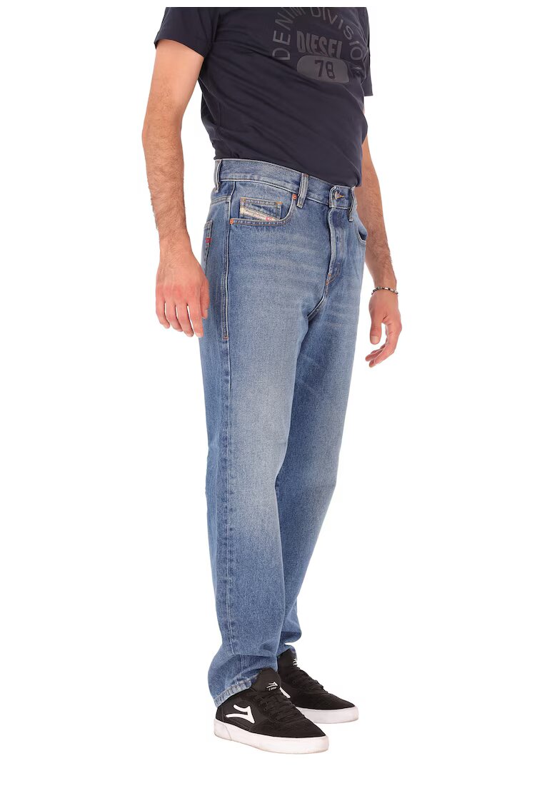Diesel Blugi drepti cu aspect decolorat - Bleumarin