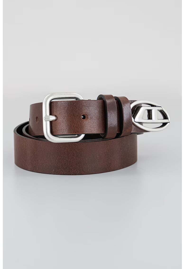 Diesel Curea unisex din piele - Maro inchis