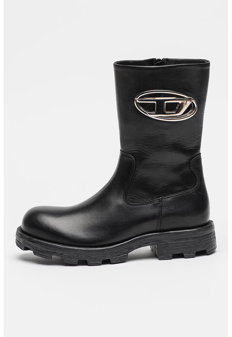 Diesel Ghete chelsea din piele Hammer - Negru