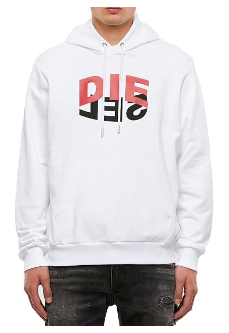 Diesel Hanorac cu imprimeu logo si buzunar kangaroo -