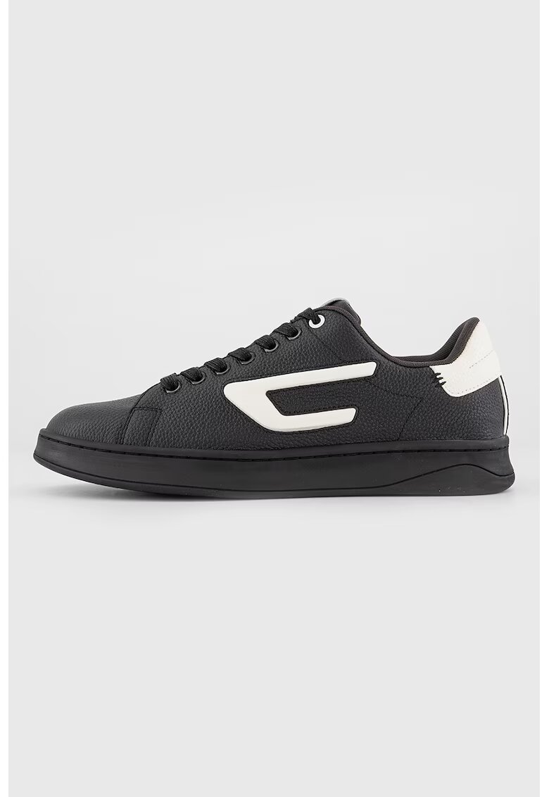 Diesel Pantofi sport de piele cu garnituri de piele ecologica S-Athene - Alb/Negru