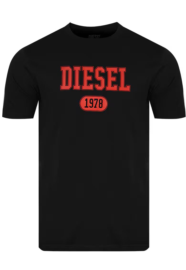 Diesel Tricou Barbati - 100% Bumbac - Croi Simplu - Decolteu Rotund - De Confortabile - de inalta calitate - Negru