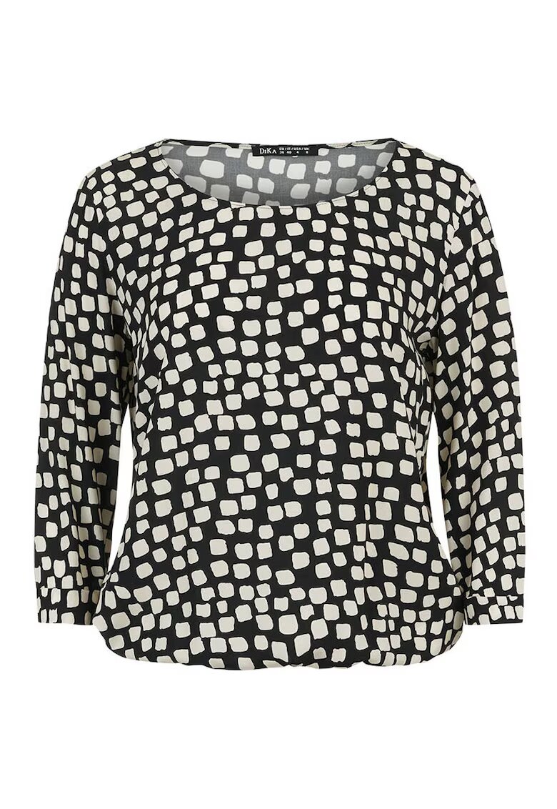 DiKa Bluza cu imprimeu geometric si maneci 3/4