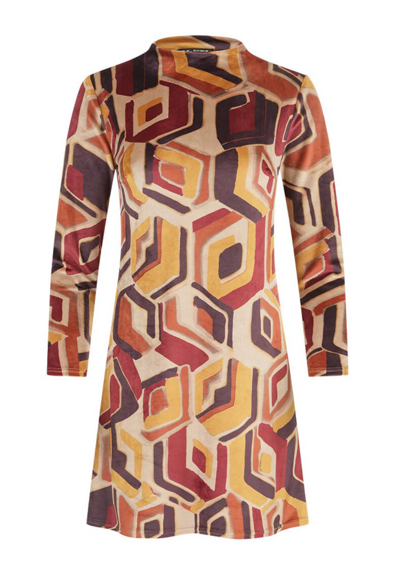 DiKa Rochie midi cu imprimeu geometric