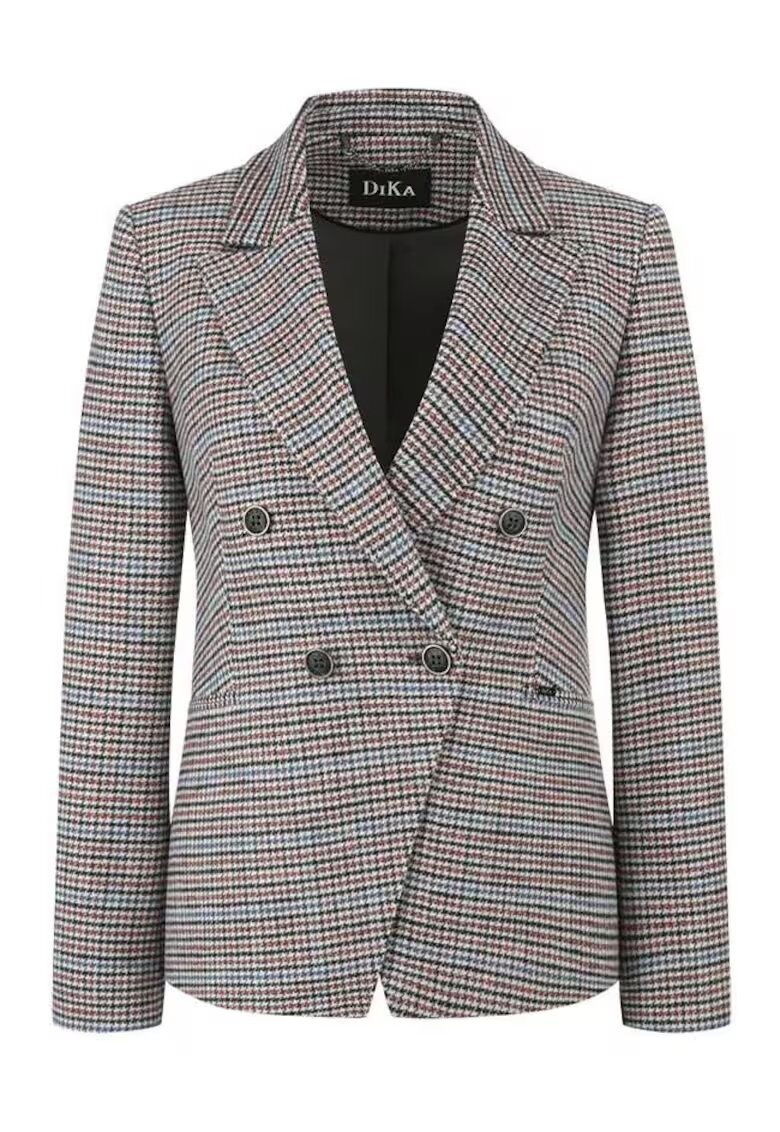 DiKa Sacou cu imprimeu hounstooth