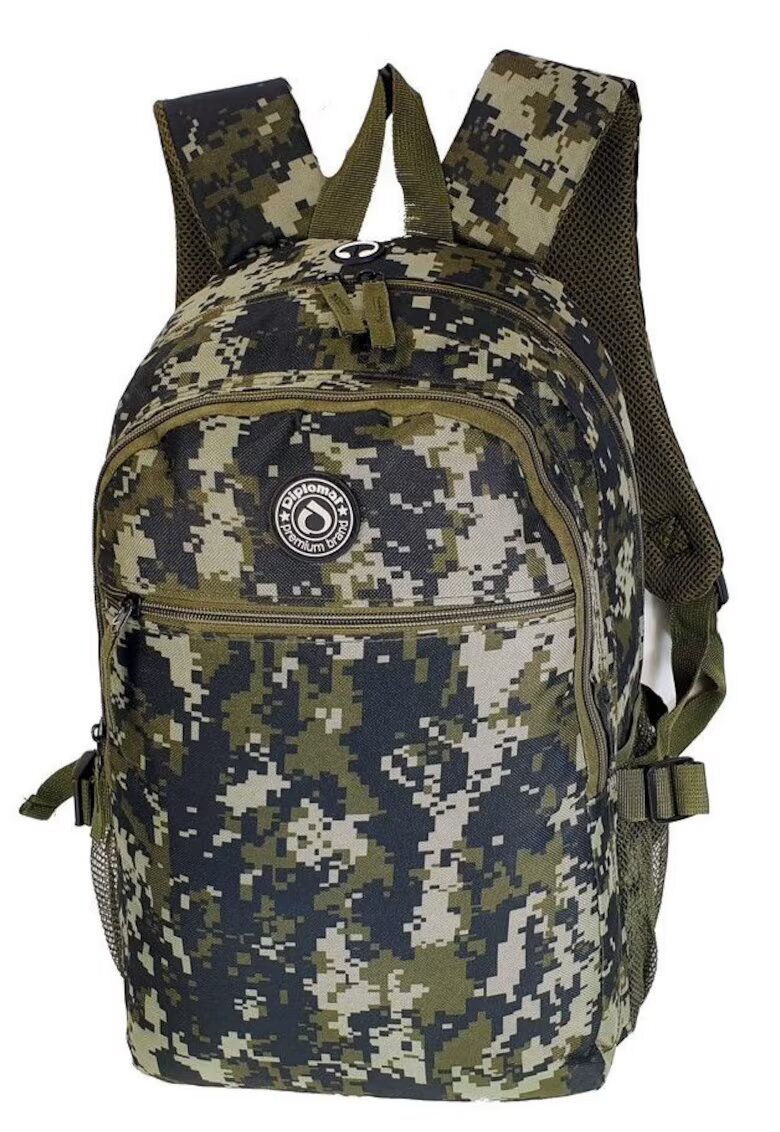 Diplomat Rucsac casual BF30 - 44x29x12 cm - poliester - orificiu pentru castile audio - camuflaj army