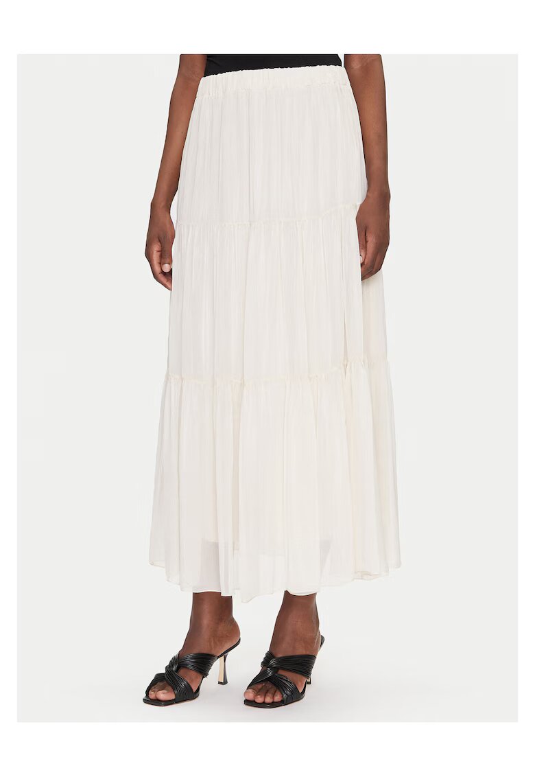 Dixie Fusta maxi dama bej - fabrica usoara