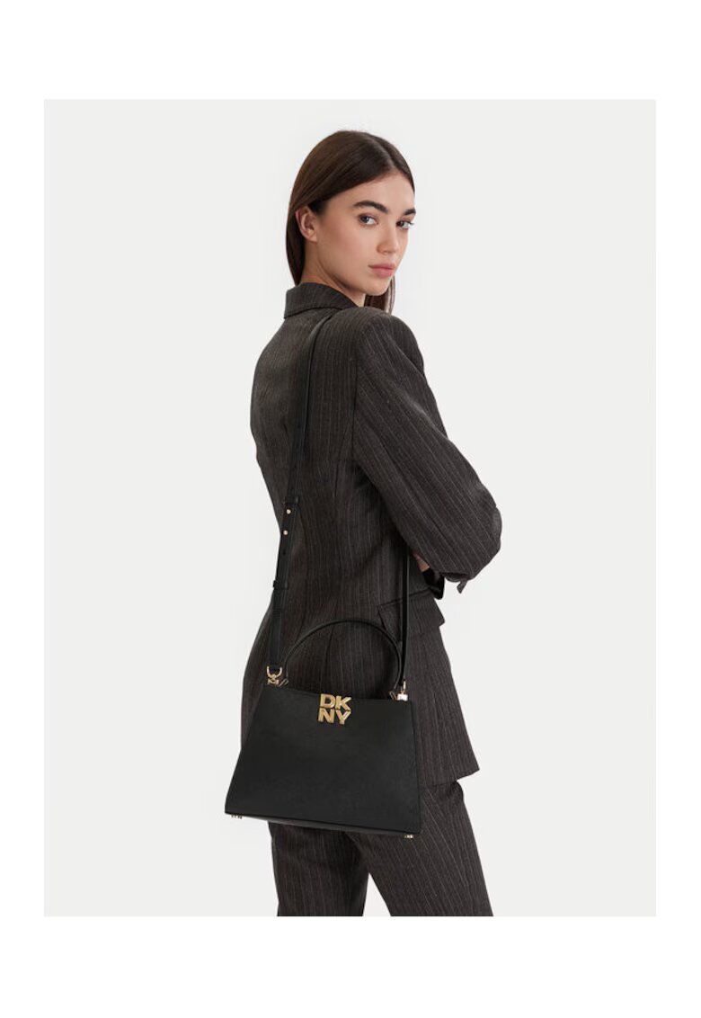 DKNY Geanta dama Foster - piele naturala - Negru/Auriu