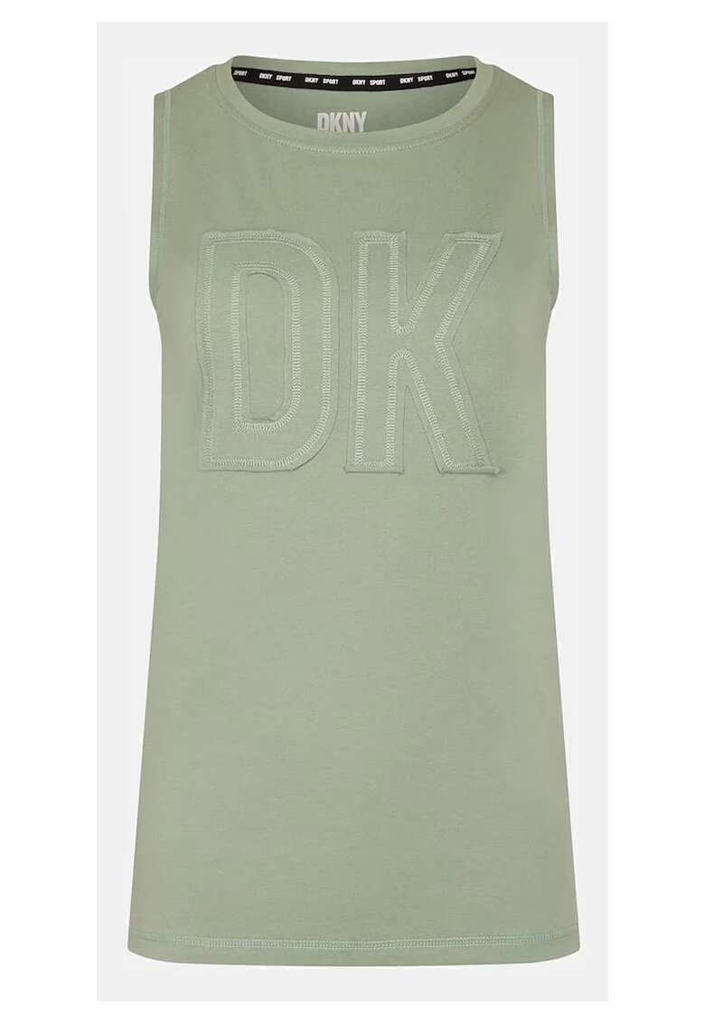 DKNY Tricou fara maneci cu logo supradimensionat