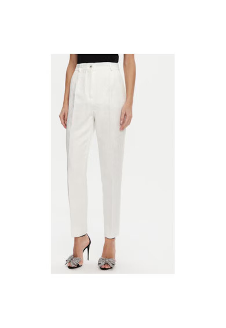 Dolce & Gabbana Pantaloni Dama - 305315496 - Bumbac - Viscoza - Alb - Alb