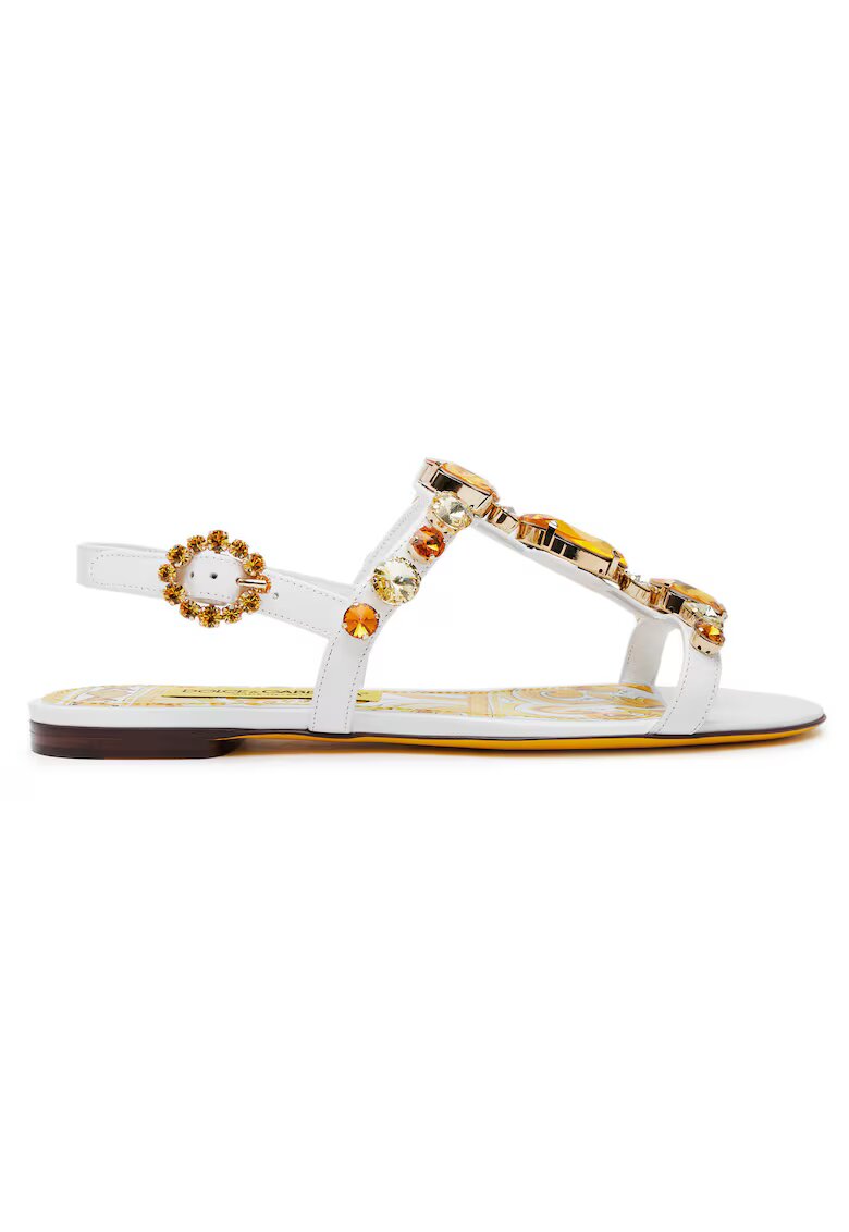 Dolce & Gabbana Sandale dama - Dolce Gabbana - piele naturala - model 8V135 - alb -