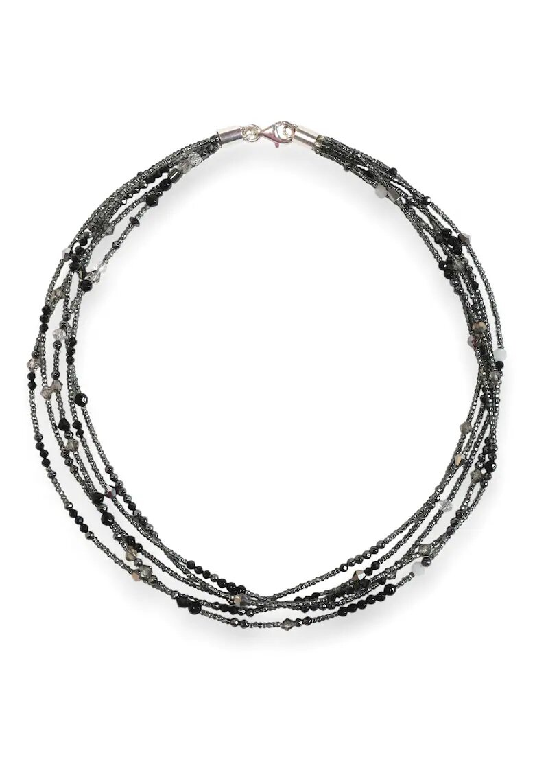 Dora Lazarof Colier cu cristale Precioasa si hematite - argint 925 - Multicolor
