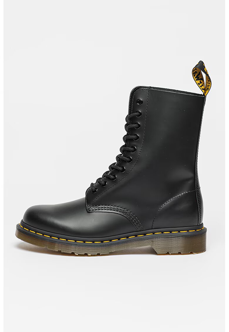 Dr. Martens Ghete de piele cu varf rotunjit - Negru