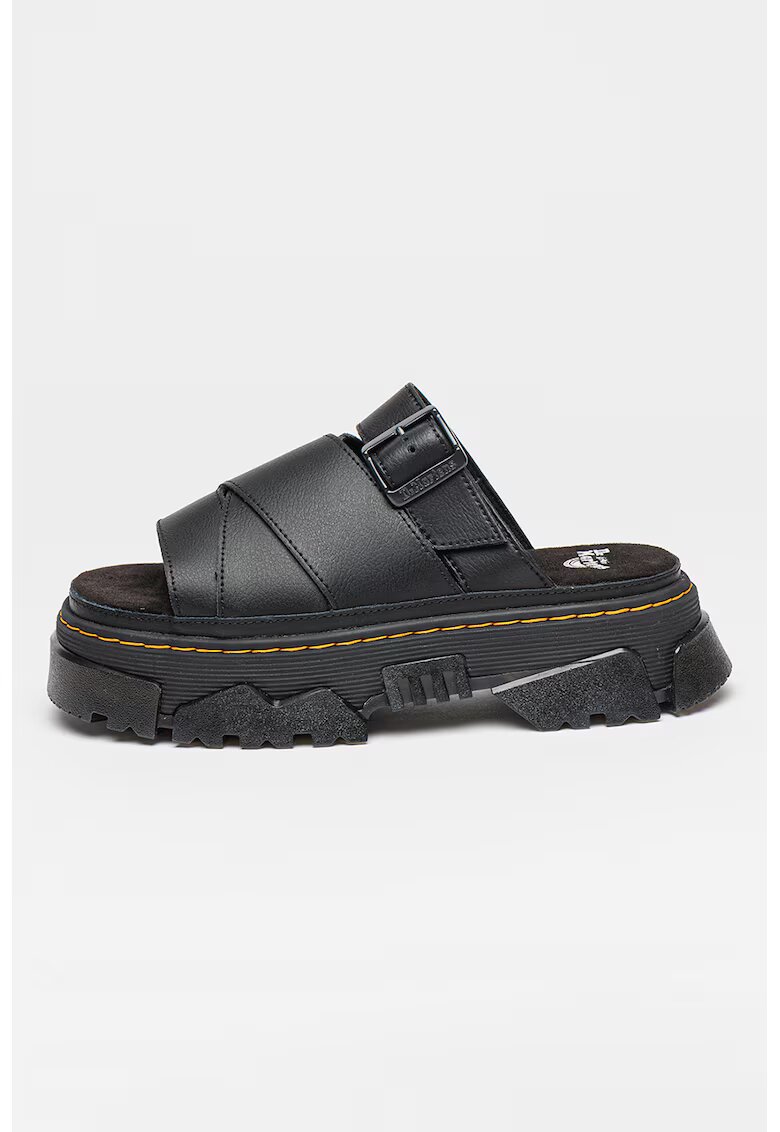 Dr. Martens Papuci din piele cu aspect masiv Mattison - Negru
