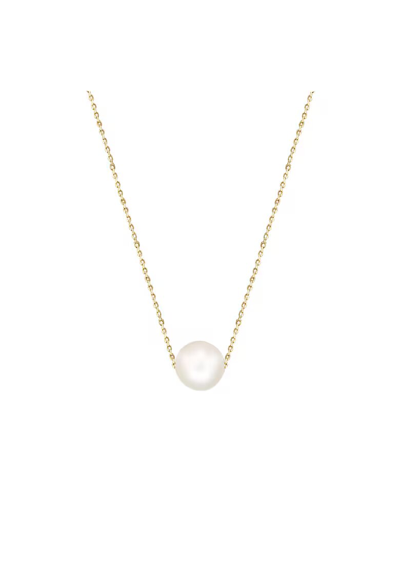 e-Crystal Colier Aur 375-9K cu perla de cultura de 8mm - 38-40 cm