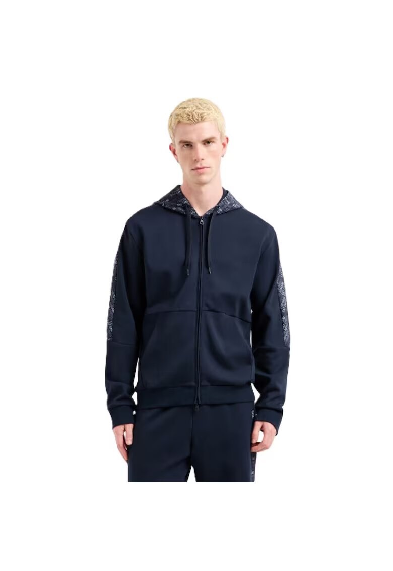 EA7 Bluza cu fermoar M HOODIE FZ MONOGRAM PRINTED-7M000209-AF12660-UB102