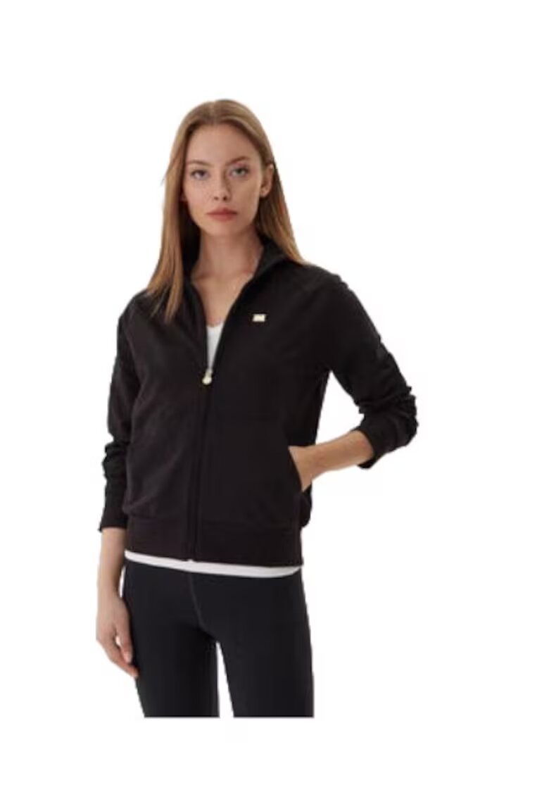 EA7 Hanorac dama - Emporio Armani Negru - Bumbac/Elastan -