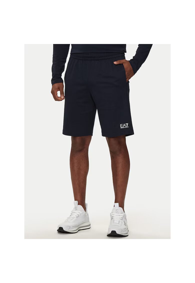 EA7 Pantaloni scurti sport barbati Emporio Armani - bleumarin -