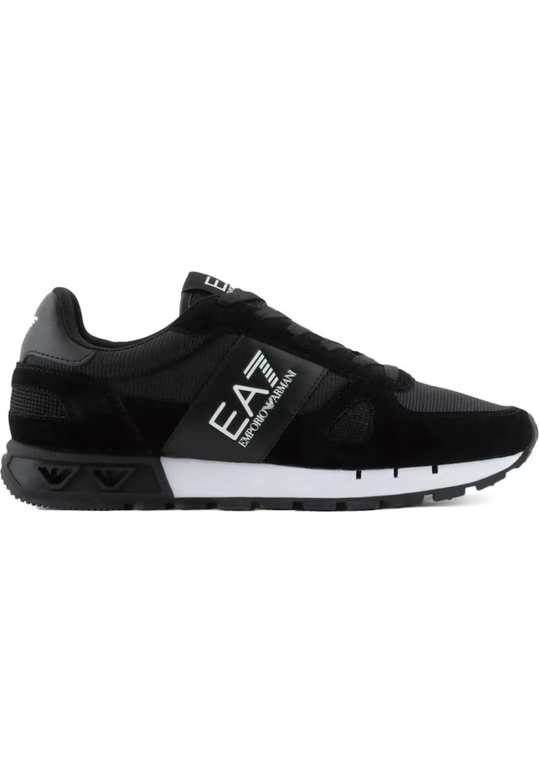 EA7 Pantofi sport - casual - negru - poliester - piele de vaca