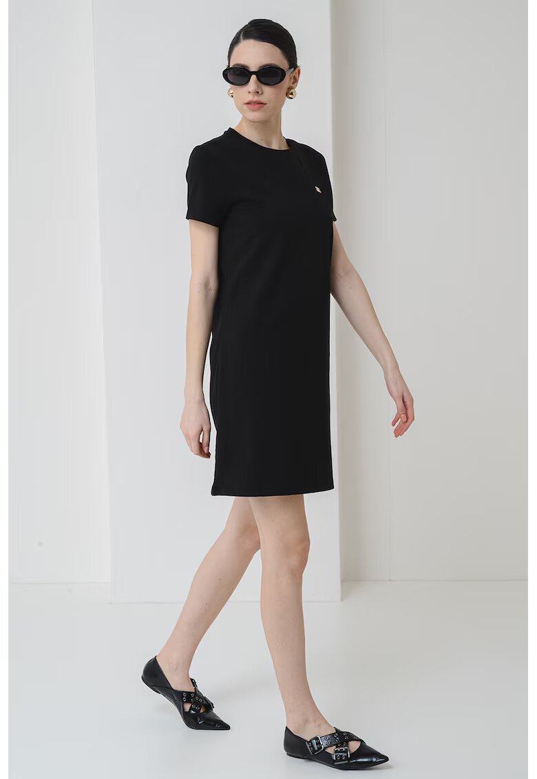EA7 Rochie-tricou cu decolteu rotund - Negru
