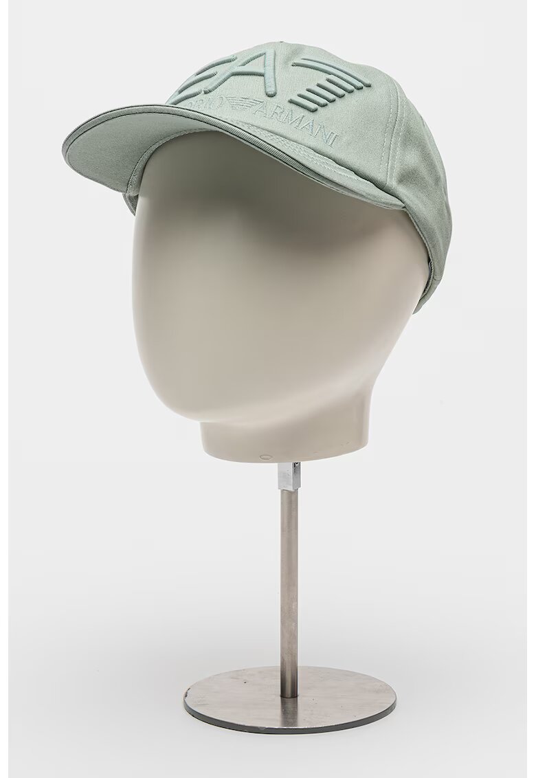 EA7 Sapca baseball unisex cu logo brodat - Verde deschis