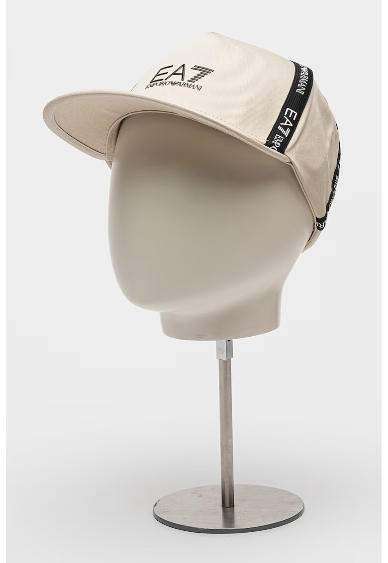 EA7 Sapca unisex ajustabila cu logo - Negru/Bej deschis