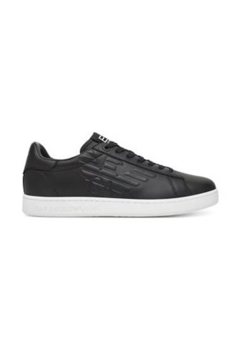 EA7 Tenisi barbati - Emporio Armani negru - piele naturala