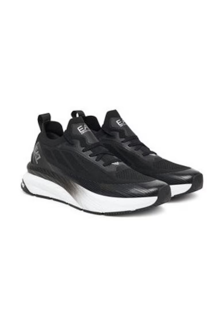 EA7 Tenisi barbati - Emporio Armani textil - negru/alb
